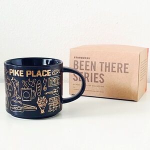Starbucks Pike Place Mug - Black & Gold - Been There Series - RARE - EXCLUSIVE